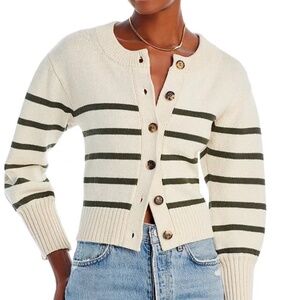 Veronica Beard - Kylin Cotton Striped Cardigan - M